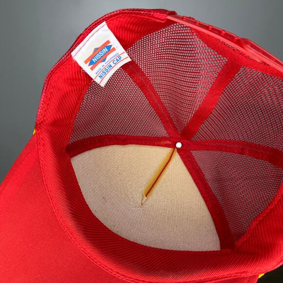 Vintage 1980s Coca-Cola Classic Scrambled Eggs Embroidered Red Trucker Hat - Picture 4 of 12